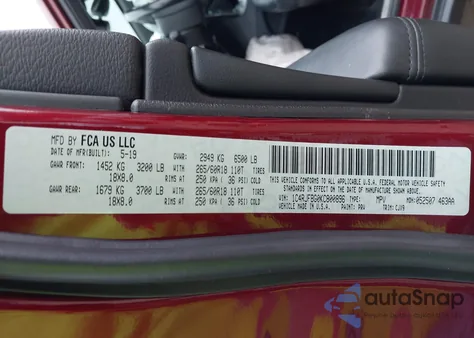 2019 Jeep Grand Cherokee Limited 4X4 from USA, damaged, VIN 1C4RJFBG0KC800896